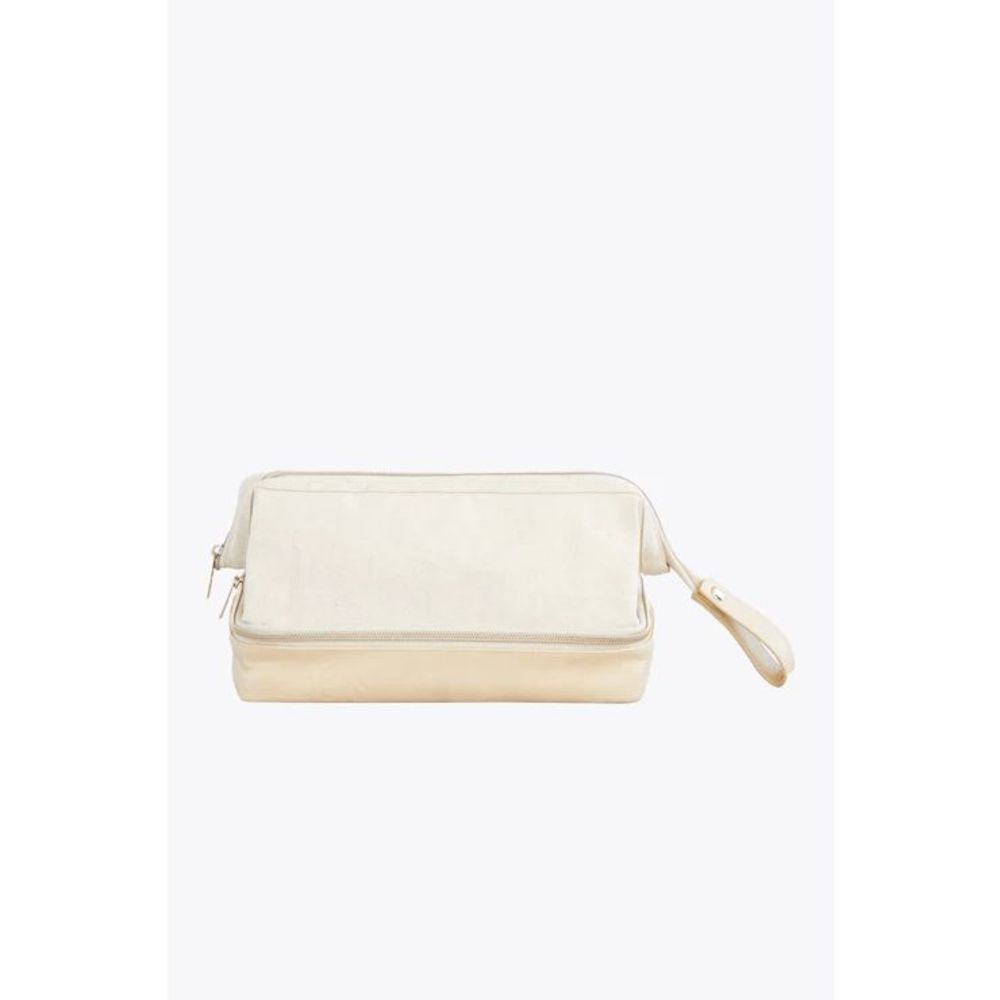 NWT BEIS Dopp Kit Cosmetic Bag in Beige